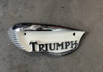Triumph Oem Left Fuel Gas Tank Badge Eyebrow TR6 T120 T100 Bonneville 82-6887. Fixed Price $42.50.