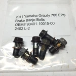 2011 Yamaha Grizzly 700 Eps Brake Banjo Bolts OEM#90401-10015-00 2402(L-2). Fixed Price $13.50.