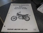 Suzuki Factory Assembly & Pre-delivery Service Guide 1981 GS450LX MS-6001E-03. Fixed Price $19.99.