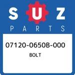 07120-0650B-000 Suzuki Bolt 071200650B000, New Genuine Oem Part. Fixed Price $30.34.