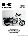 1986-2001 Kawasaki KZ1000P5 Police Service Manual Supplement : 99963-0060-01. Fixed Price $14.50.
