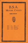 1939 B.s.a. Motor Cycle Instruction Book Antique Reproduction. Fixed Price $26.00.