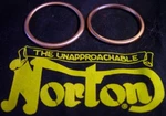 1967-77 Norton Commando 750, 850 Exhaust Copper Sealing Washer Set, Uk. Fixed Price $19.75.