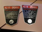 Honda CT70H K1 Red 2PC Side Tags Body/frame Important Aluminum Farme Emblem. Fixed Price $11.00.
