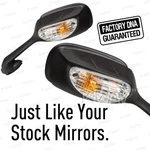 Oem Spec Black Led Mirror Fits Suzuki GSX-R600 GSX-R750 11'-16' Pair. Fixed Price $136.00.