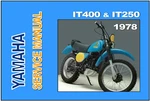Yamaha Workshop Manual & 1978 Service Repair IT400E IT250E. Fixed Price $34.95.