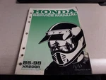 Honda Factory Service Manual 1986-1998 XR200R 61KT010. Fixed Price $149.99.