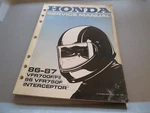 Nos Honda VFR750F Fii F2 Interceptor 86-87 Genuine Owners Service Manual 61MK801. Fixed Price $134.99.