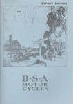 1926 Bsa Motor Bicycles Catalog (export Edition) - Reproduction. Fixed Price $33.00.