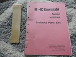 Kawasaki Kd 175 A2 Factory Exclusive Parts List Manual 1977 99997-676-50. Fixed Price $18.00.