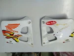 Honda CR250R 1989-1991 Genuine Radiator Covers ,# 19071/72-KZ3-730ZA White. Fixed Price $95.00.
