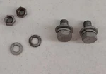 1979 Kawasaki KM100A Exhaust Mount Bolts Nuts. Fixed Price $14.95.