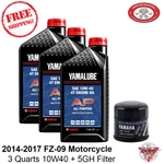 Oem Yamaha 2014-2017 FZ-09 Oil And Filter 10W40 Yamalube Change Kit 5GH. Fixed Price $48.99.