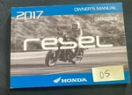 Oem Honda 2017 CMX500/A Rebel Owners Manual. Fixed Price $45.00.