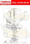 Yamaha Air Screw Set 4GL-14104-00-00 Oem New. Fixed Price $19.00.