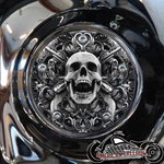 Harley Davidson Timing Cover Big Twin Cam, Milwaukee 8, Sportster - B&w Skull. Fixed Price $69.99.