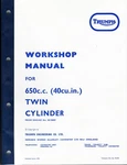 1971-72 Triumph 650, T120, Oif, New, Oem, Factory Softcover Shop Manual. Fixed Price $98.95.