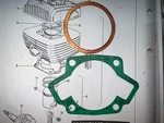 Harley Aermacchi 1975 1978 SXT125 Head & Base Gaskets 16764-74P 16775-73P. Fixed Price $7.99.