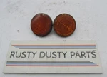 Pair Of Vintage Original Lucas 1971 Amber Reflectors Bsa Triumph RER-14. Fixed Price $37.99.