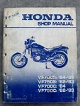 1982-1985 Honda V45 VF700C/S VF750C/S Used Factory Service Manual #61MB004. Fixed Price $35.00.