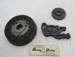 Triumph T140 70-4572 Clutch Basket Assembly & Chain W/ Hub Sprocket. Fixed Price $94.99.