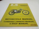 Pre Kawasaki Motorcycle Combined Owner's &shop Manual KX250-A3. Fixed Price $19.99.