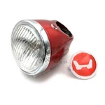 Honda Mini Trail Z50A Ruby Red Headlight Bucket & Emblem K0-K2 1968-71. Fixed Price $154.00.