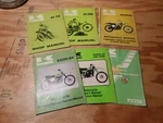 Lot Of 6 Kawasaki Shop, Owner's & Service Manuals 250A 250-A3 A4 A7. Fixed Price $70.00.