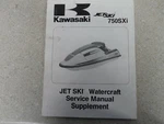 Oem Kawasaki Service Manual Suppl. 1995 JS750-B1 750SXI Jetski 99924-1189-51. Fixed Price $47.51.