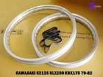 Kawasaki KX125 KLX250 KDX175 Front & Rear Alu Silver Wheel Rim Set *BI5353*. Fixed Price $163.40.