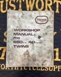 Triumph 650 Unit Twin Workshop Manual Oem Binder 99-0947 Bonneville Tiger Trophy. Fixed Price $90.00.