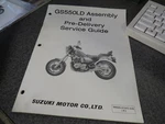 Suzuki Factory Assembly & Predelivery Service Guide 1984 GS550LD 99505-01543-03E. Fixed Price $19.99.