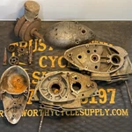 Vintage 1953 St Harley Hummer Engine Case Flywheels Covers Parts Oem 3E. Fixed Price $145.00.