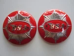 Bsa Goldstar Gas Tank Badge Emblem Set 1949-63 Red/silver 65-8228, 65-8193. Fixed Price $46.95.