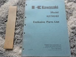 Kawasaki Kz 750 B2 Factory Exclusive Parts List Manual 1977 99997-659-51. Fixed Price $60.00.