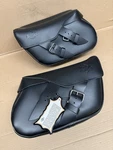 Nos Harley Davidson 90130-00D Softail Large Leather Saddlebags In Box. Fixed Price $600.00.