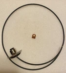 Harley 4760-26 Cloth Wire Horn Button Ul Wl Knucklehead W/ Copper Flag 1939-45. Fixed Price $39.95.