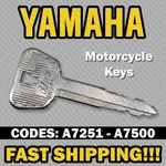 Yamaha Motorcycle Key Cut Your Code A7251 - A7500. Fixed Price $13.49.