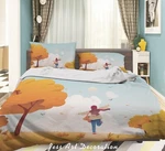 3D Tree Grass Road Child Quilt Cover Set Duvet Bedding Pillowcases 1429. Fixed Price $99.99.