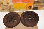 1970-77 Harley Shovelhead 74 Motor Crankshaft Flywheels 23945-41 & 23923-70A. Fixed Price $150.00.