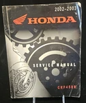 Genuine 2002-2003 Honda CRF450R Factory Service Manual Oem # 61MEN61. Fixed Price $32.00.