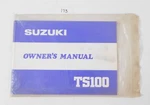 1981 Genuine Oem Suzuki TS100 Owner's Manual Booklet 99011-48562-03A. Fixed Price $19.45.