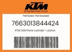 Ktm Genuine Cylinder + Piston - 7663013844424. Fixed Price $785.39.