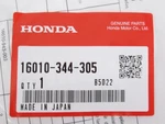Genuine Oem Honda 16010-344-305 Carburetor Gasket Kit. Fixed Price $29.62.