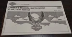 Harley Davidson 1987 Flst Special/flhs Owner's Manual Supplement 99466-87S. Fixed Price $8.40.