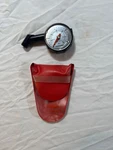 Vintage Suzuki Motorcycle Tire Pressure Gauge & Pouch Bag Oem. Fixed Price $40.00.