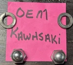 Kawasaki 1978 Rear Shock Castle Nuts Washer Ke 100 175 250 1976-1979 Kd Kx 125. Fixed Price $8.50.