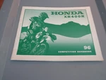 Honda 1996 Genuine Owners Competition Handbook Manual S0936. Fixed Price $23.89.