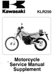 Kawasaki Klr - 250 Supplement Manual. Fixed Price $30.69.