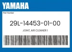 Yamaha Genuine Joint, Air Cleaner 29L-14453-01-00. Fixed Price $22.03.